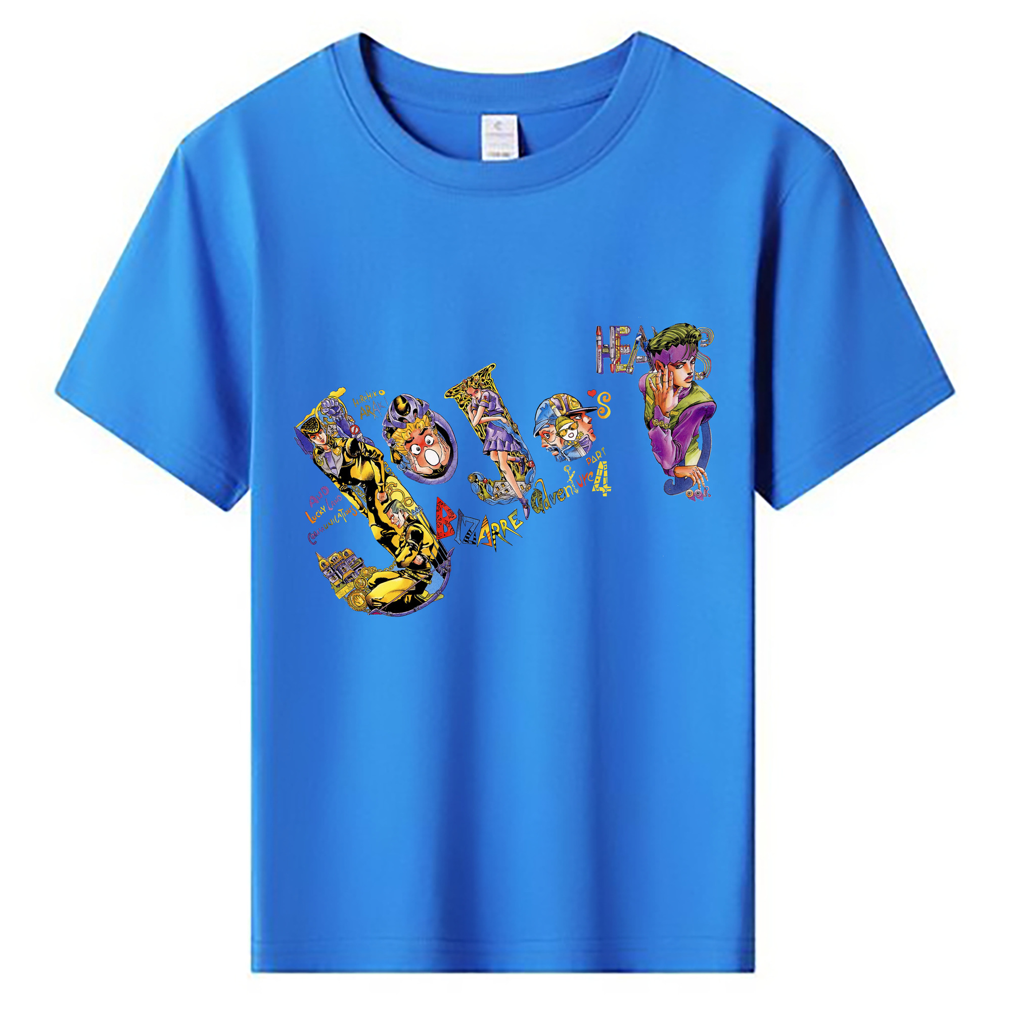 （画像用） ジョジョの奇妙な冒険 JoJo's Bizarre Adventure 綿100％キッズTシャツ（フロントプリント）